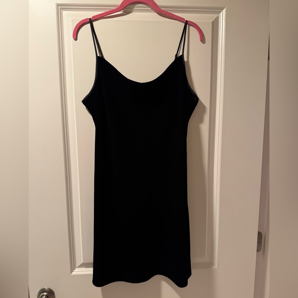 Banana Republic NWT Black Velvet Cowl Neck Dress Size Medium